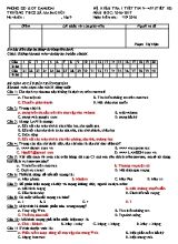 Đề kiểm tra một tiết Tin học 9 (Có đáp án) - Năm học 2016-2017 - Phạm Thị Mận